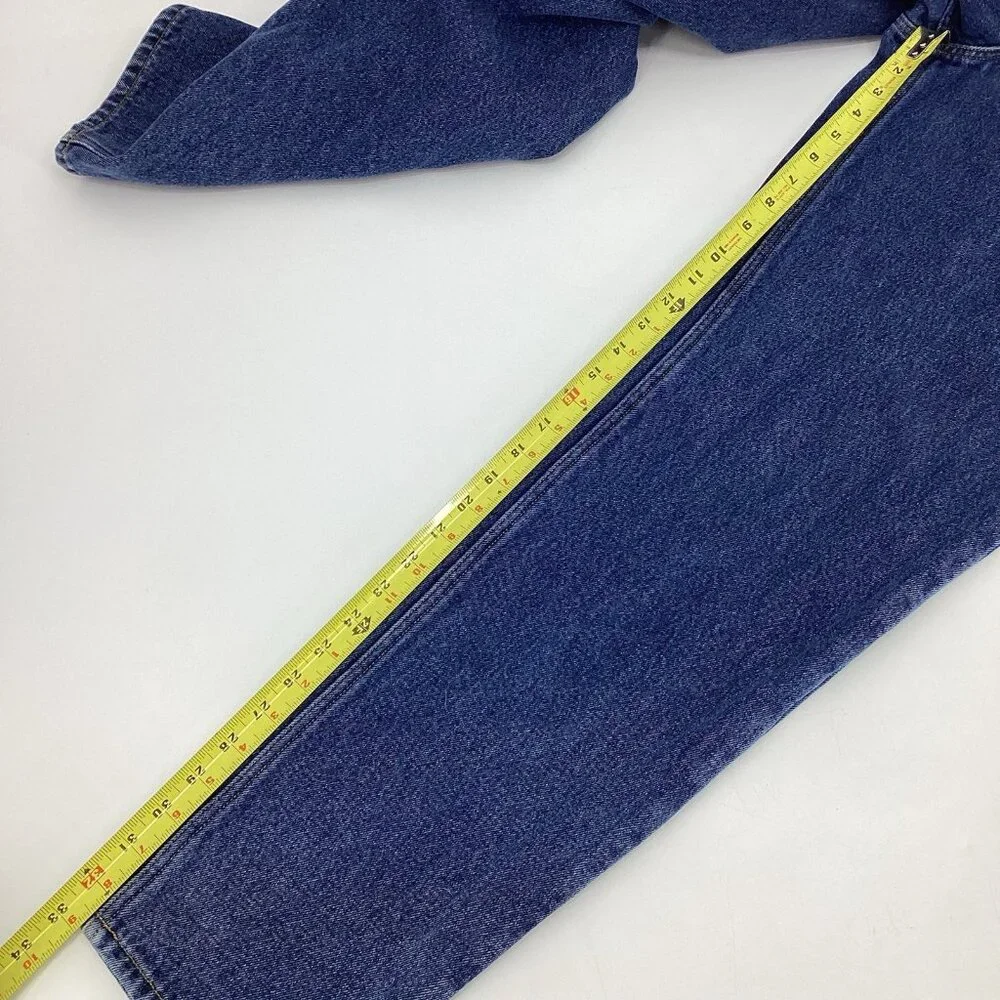 Eddie Bauer Women Flannel-Lined Denim Jean Boyfriend Relaxed Sz 14 Tall MSRP $99 - Picture 9 of 12